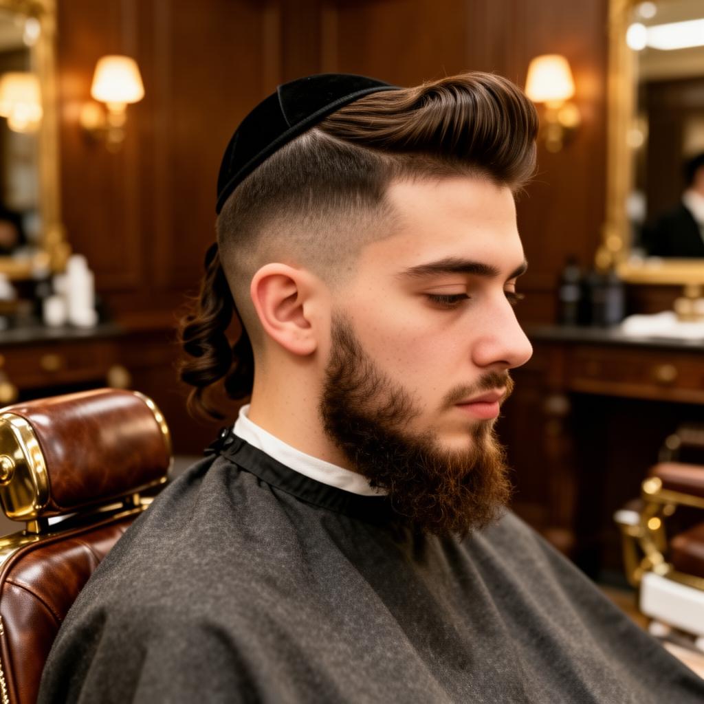פומפדור עם עיצוב זקן — אחרי