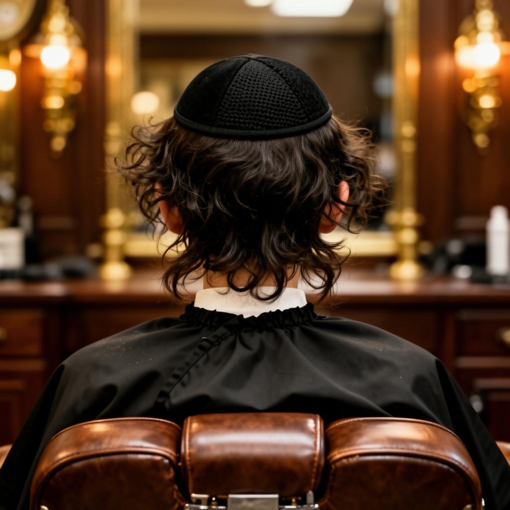 סקין-פייד עם V-קאט בעורף — לפני